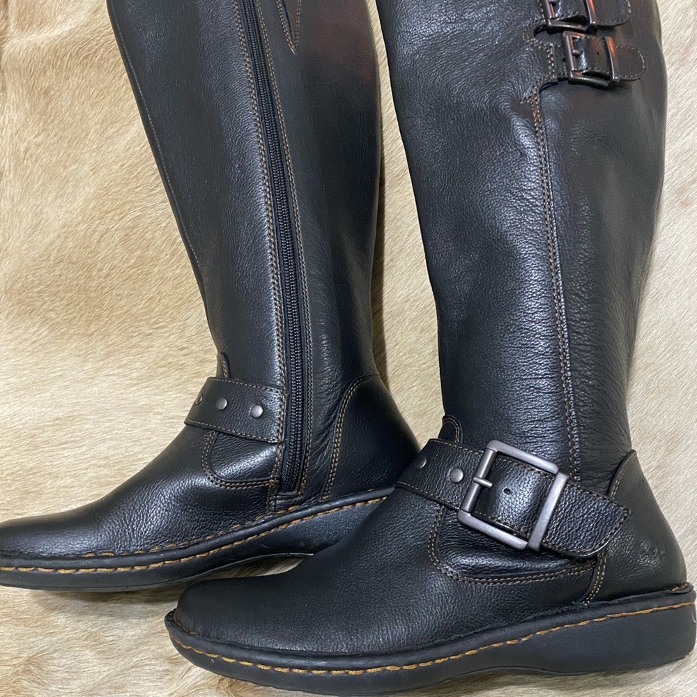 BOC Oliver Black Leather Riding Boots size 6.5